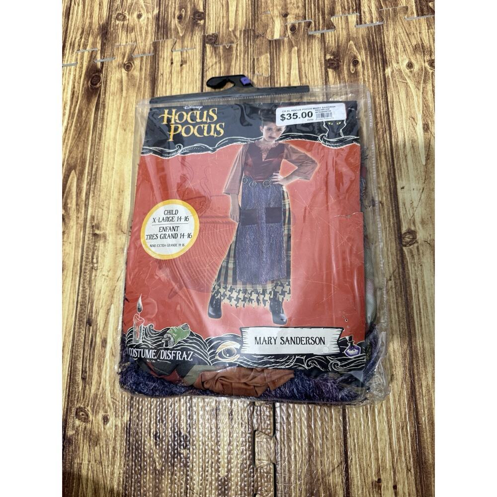 NEW Disney Hocus Pocus Mary Sanderson Youth XL 14-16 Costume #356 1 Pc Dress